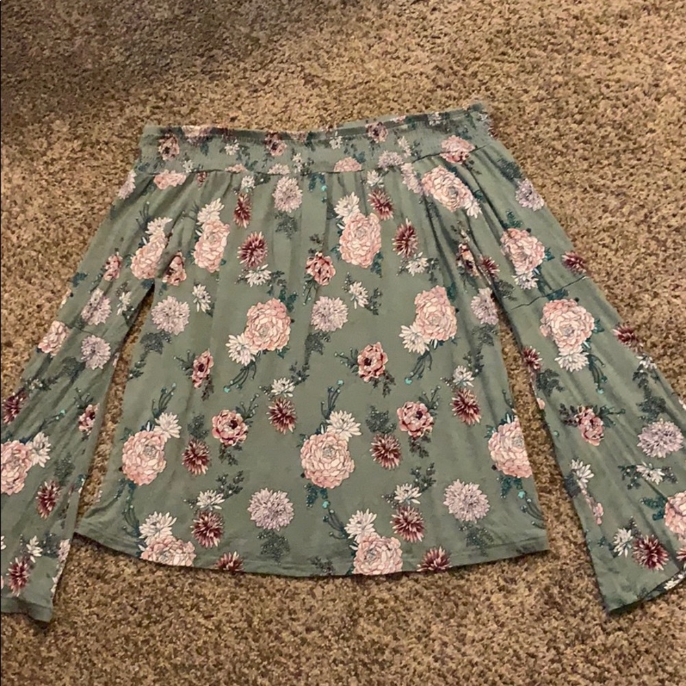 Floral off the shoulder top